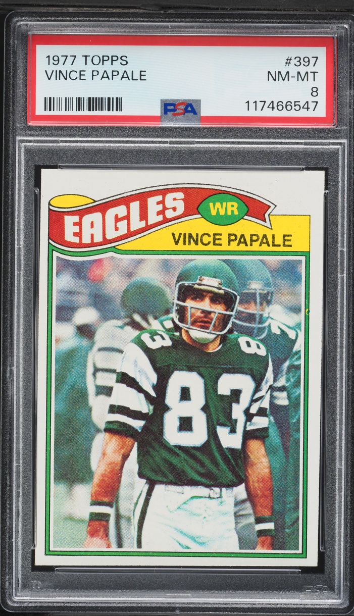 1977 Topps Football Vince Papale ROOKIE #397 PSA 8 NM-MT