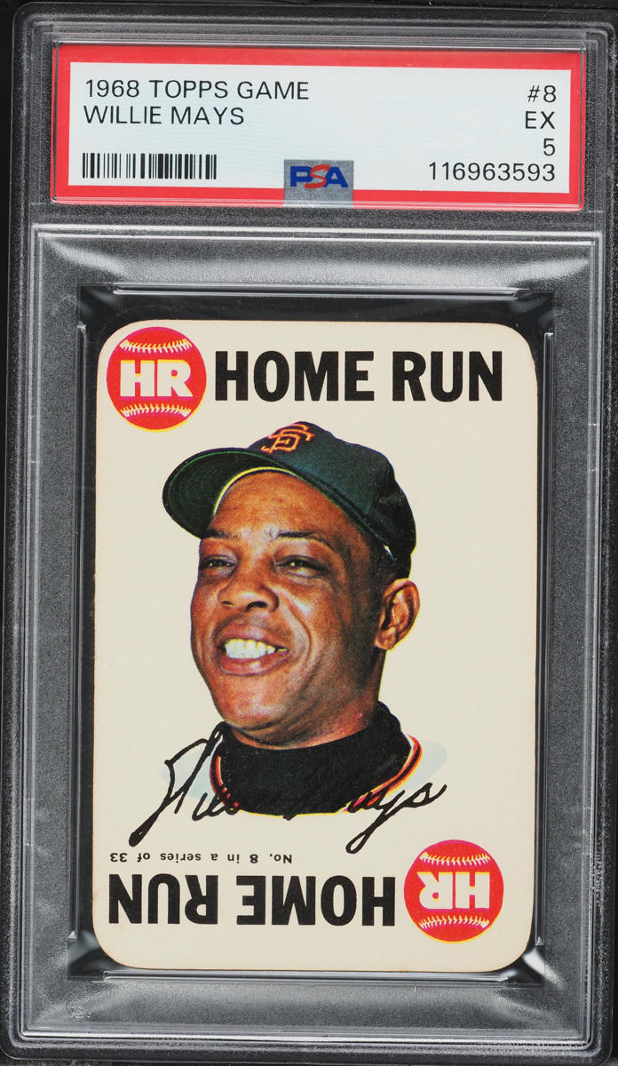 1968 Topps Game Willie Mays #8 PSA 5 EX