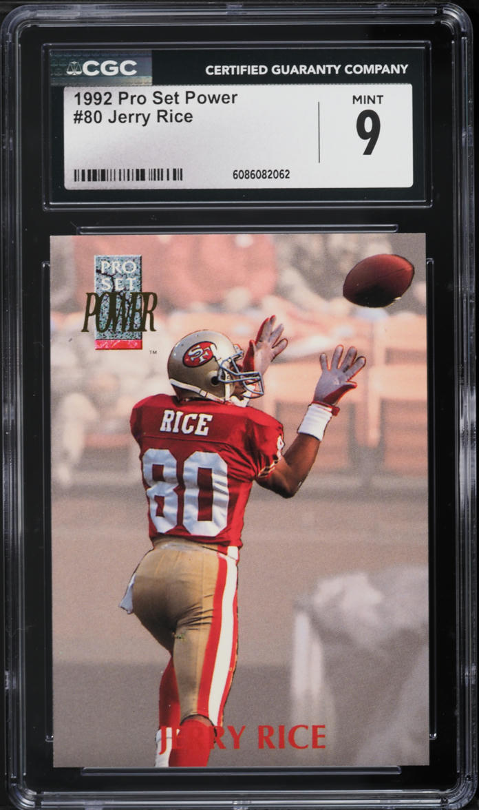 1992 Pro Set Power Jerry Rice #80 CGC 9 MINT on Fanatics Collect