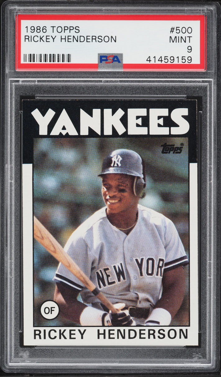 1986 Topps Rickey Henderson #500 PSA 9 MINT