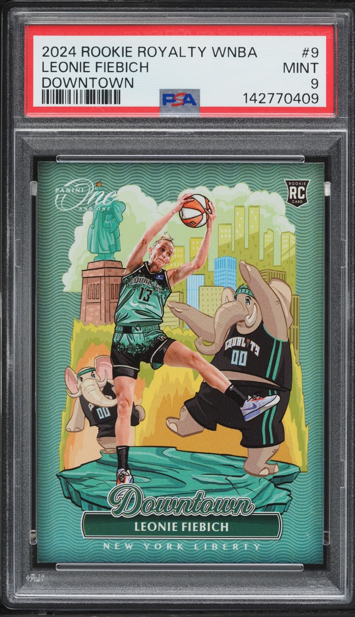 2024 Panini One And One Royalty WNBA Downtown Leonie Fiebich ROOKIE #9 PSA 9 MINT