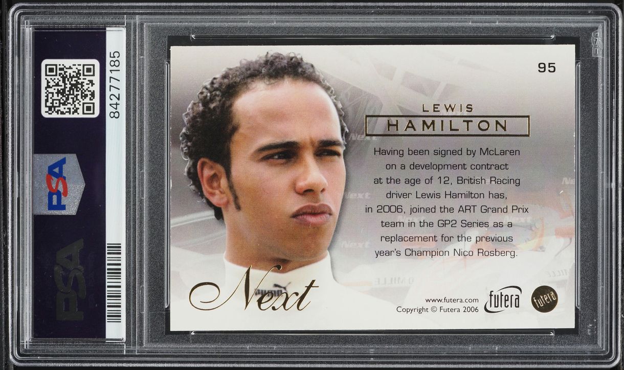 2006 Futera Grand Prix Lewis Hamilton ROOKIE #95 PSA AUTH