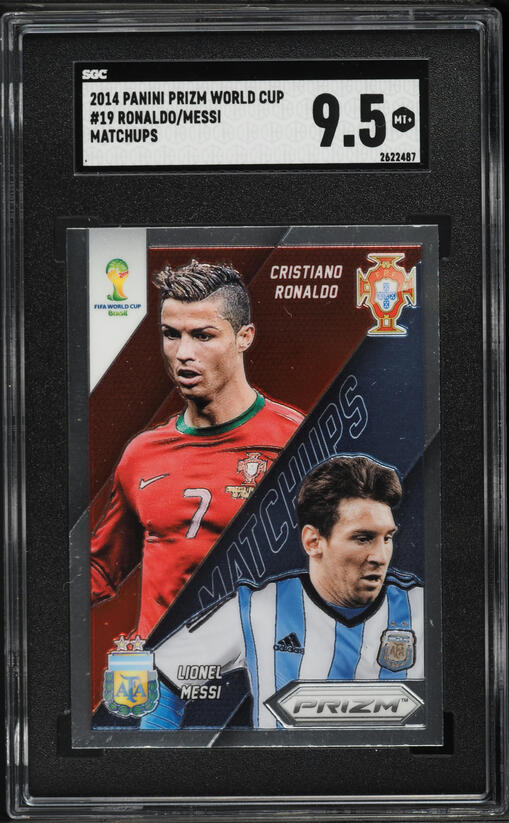 2014 Panini Prizm WC Matchups Gold Power Cristiano Ronaldo Lionel