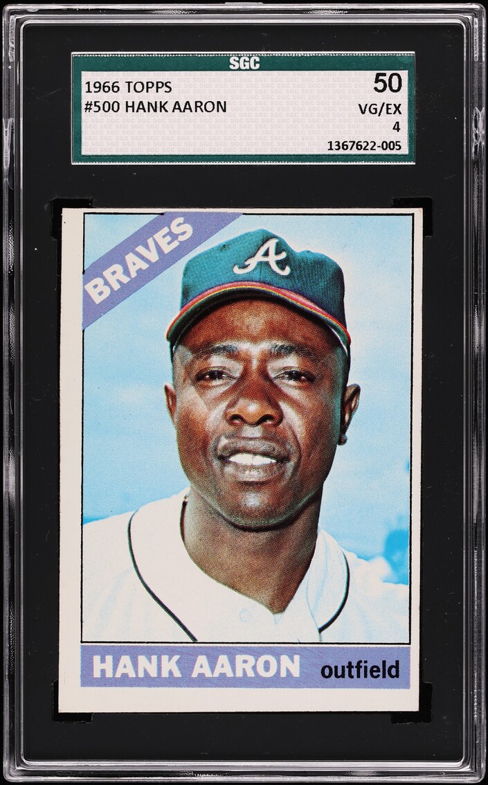 1966 Topps Hank Aaron #500 SGC 4 VGEX