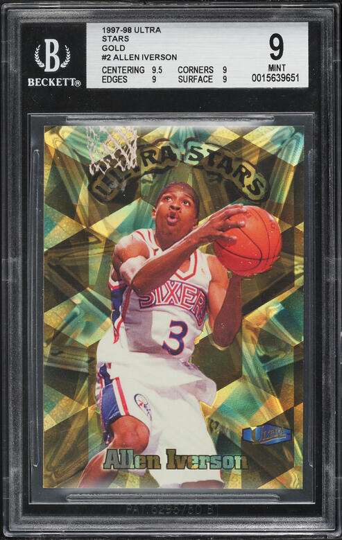 1998 Flair Showcase Takeit2.Net Allen Iverson /1000 #8 PSA 9 MINT