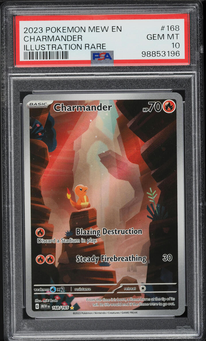 2023 Pokemon Scarlet & Violet 151 Art Rare Charmander #168 PSA 10 GEM MINT