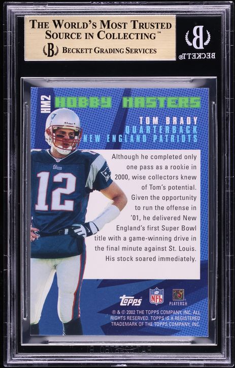 2002 Topps Hobby Masters Tom Brady #HM2 BGS 9.5 GEM MINT - Photo 2