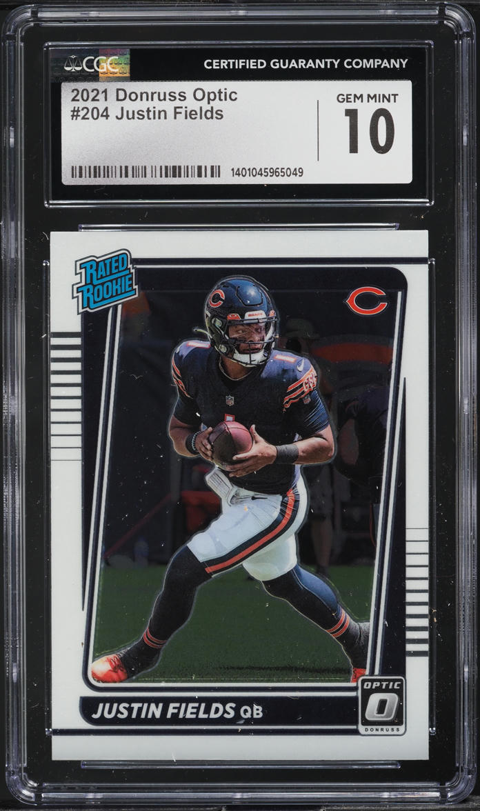2021 Donruss Optic Justin Fields ROOKIE #204 CGC 10 GEM MINT