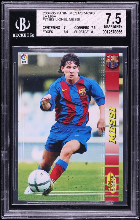 2004 Panini Sports Mega Cracks La Liga Lionel Messi ROOKIE #71 BGS 7.5 NRMT+