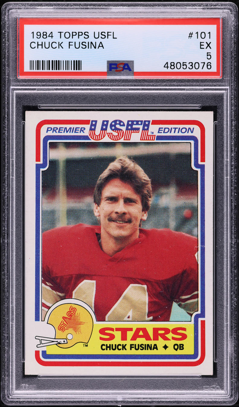 1984 Topps USFL Football Chuck Fusina #101 PSA 5 EX
