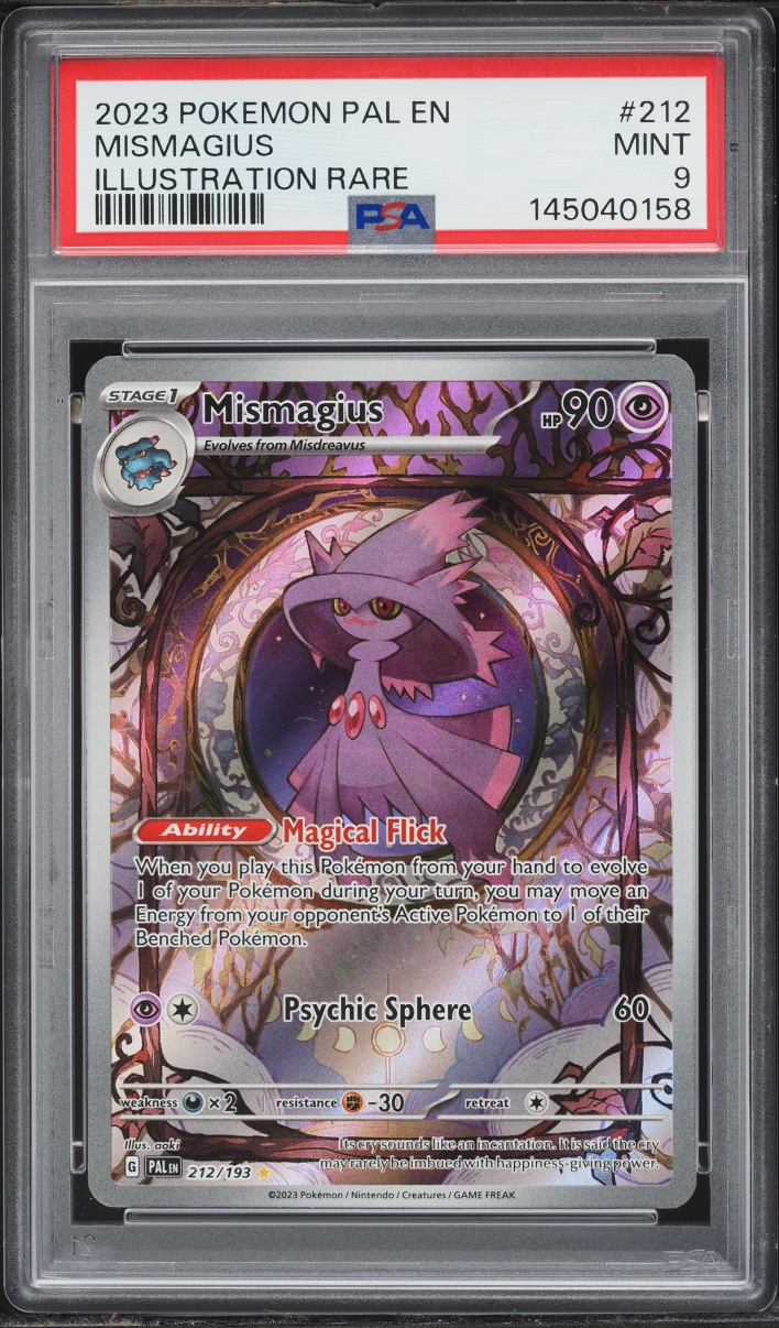 2023 Pokemon Scarlet & Violet Paldea Evolved IR Mismagius #212 PSA 9 MINT