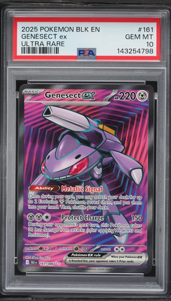 2025 Pokemon Scarlet & Violet Black Bolt Full Art Genesect EX #161 PSA 10 GEM MINT