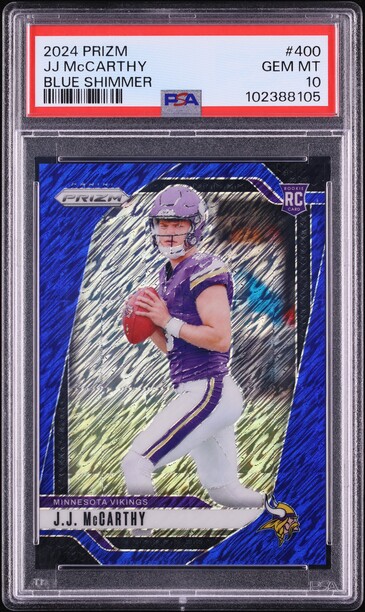 2024 Panini Prizm Red White Blue J.J. McCarthy ROOKIE #400