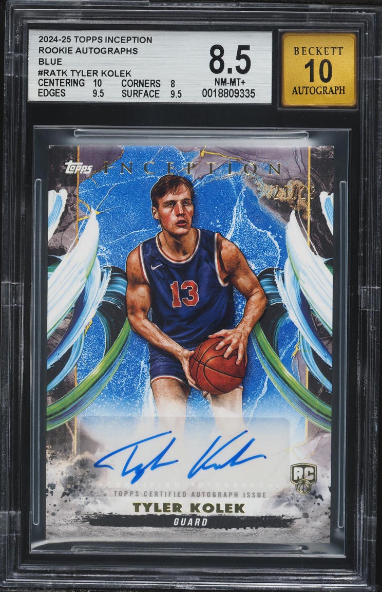 2024 Topps Inception Blue Tyler Kolek ROOKIE AUTO /25 #RATK BGS 8.5 NM ...