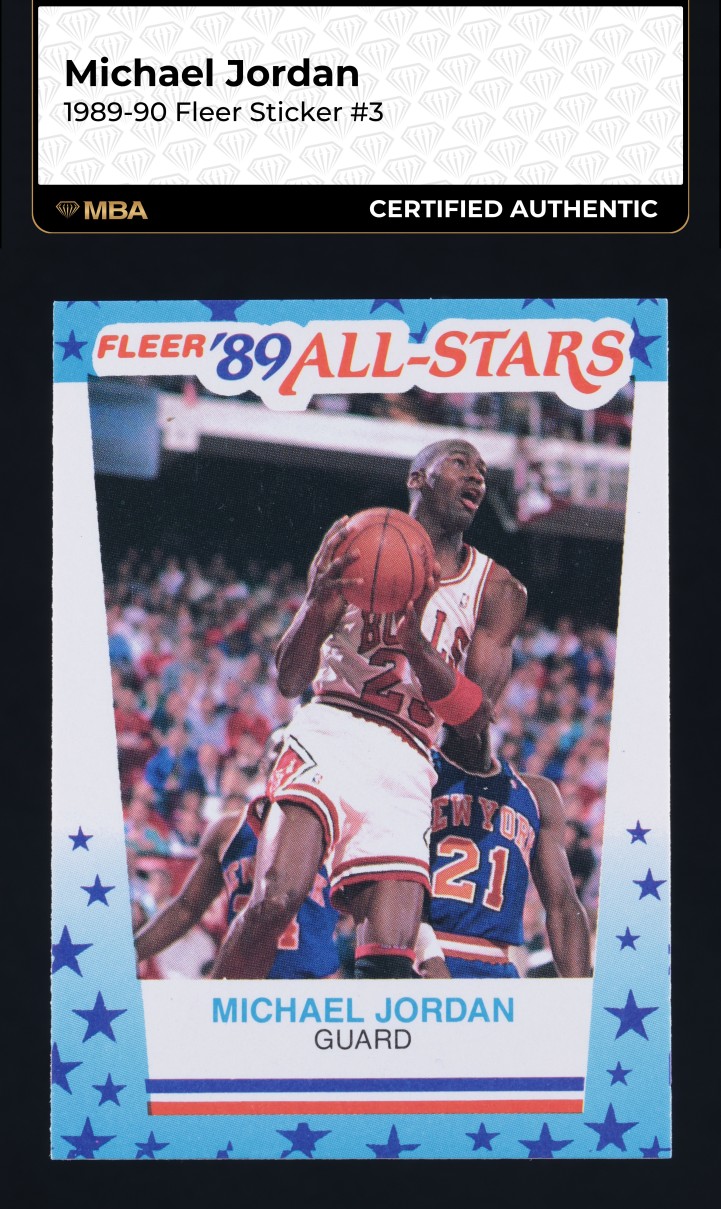 1989 Fleer Sticker Michael Jordan #3 PSA 10 GEM MINT on