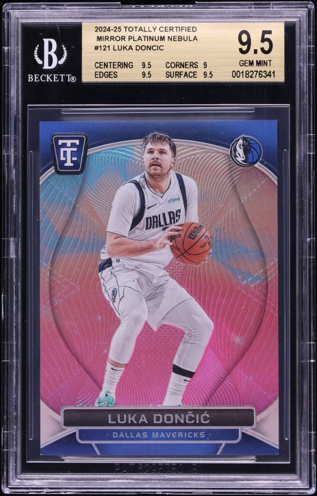 2024 Panini Totally Certified Mirror Platinum Nebula Luka Doncic 1/1 #121 BGS 9.5 GEM MINT
