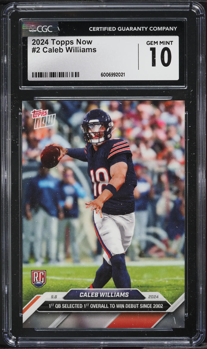 2024 Topps Now Caleb Williams ROOKIE #2 CGC 10 GEM MINT