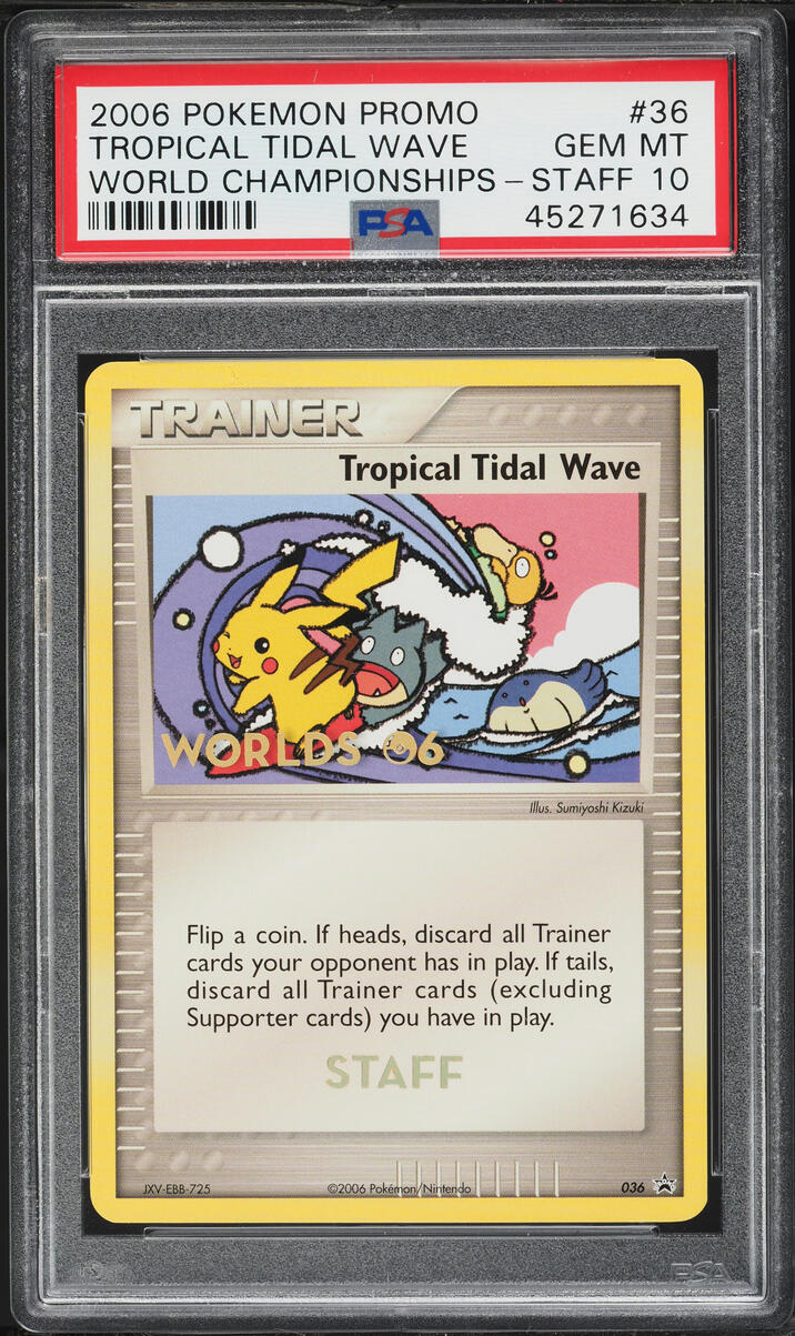 2006 Pokemon World Championships Promo Staff Tropical Tidal Wave PSA 10 GEM MINT