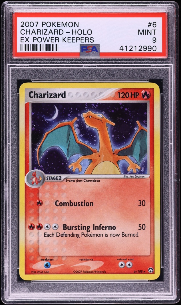 2007 Pokemon EX Power Keepers Holo Charizard #6 PSA 9 MINT