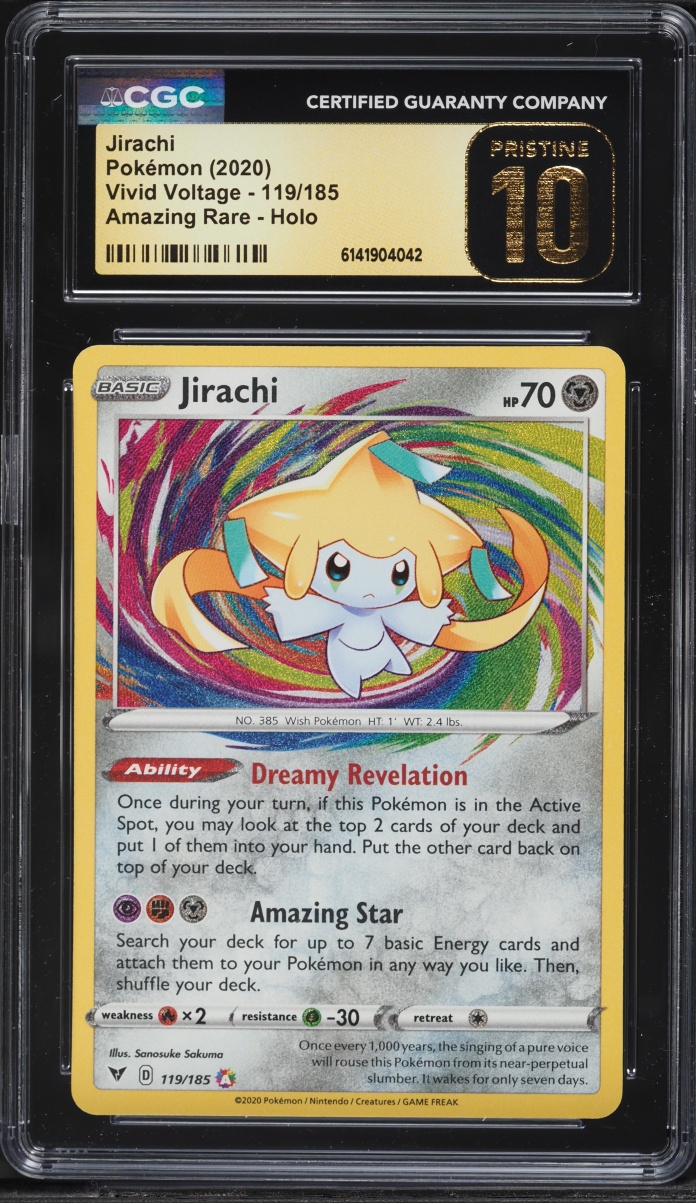 2020 Pokemon Sword & Shield Vivid Voltage Amazing Rare Jirachi #119 CGC 10 PRISTINE