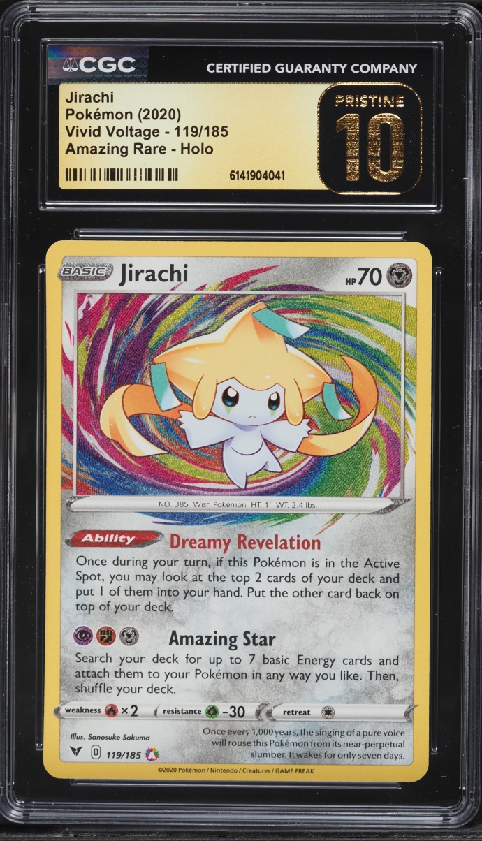 2020 Pokemon Sword & Shield Vivid Voltage Amazing Rare Jirachi #119 CGC 10 PRISTINE