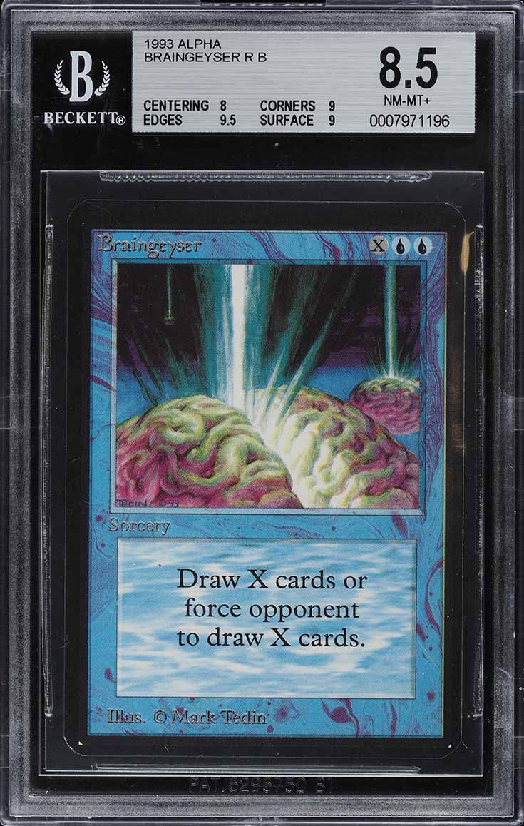 1993 Magic The Gathering MTG Alpha Ancestral Recall R B BGS 9.5