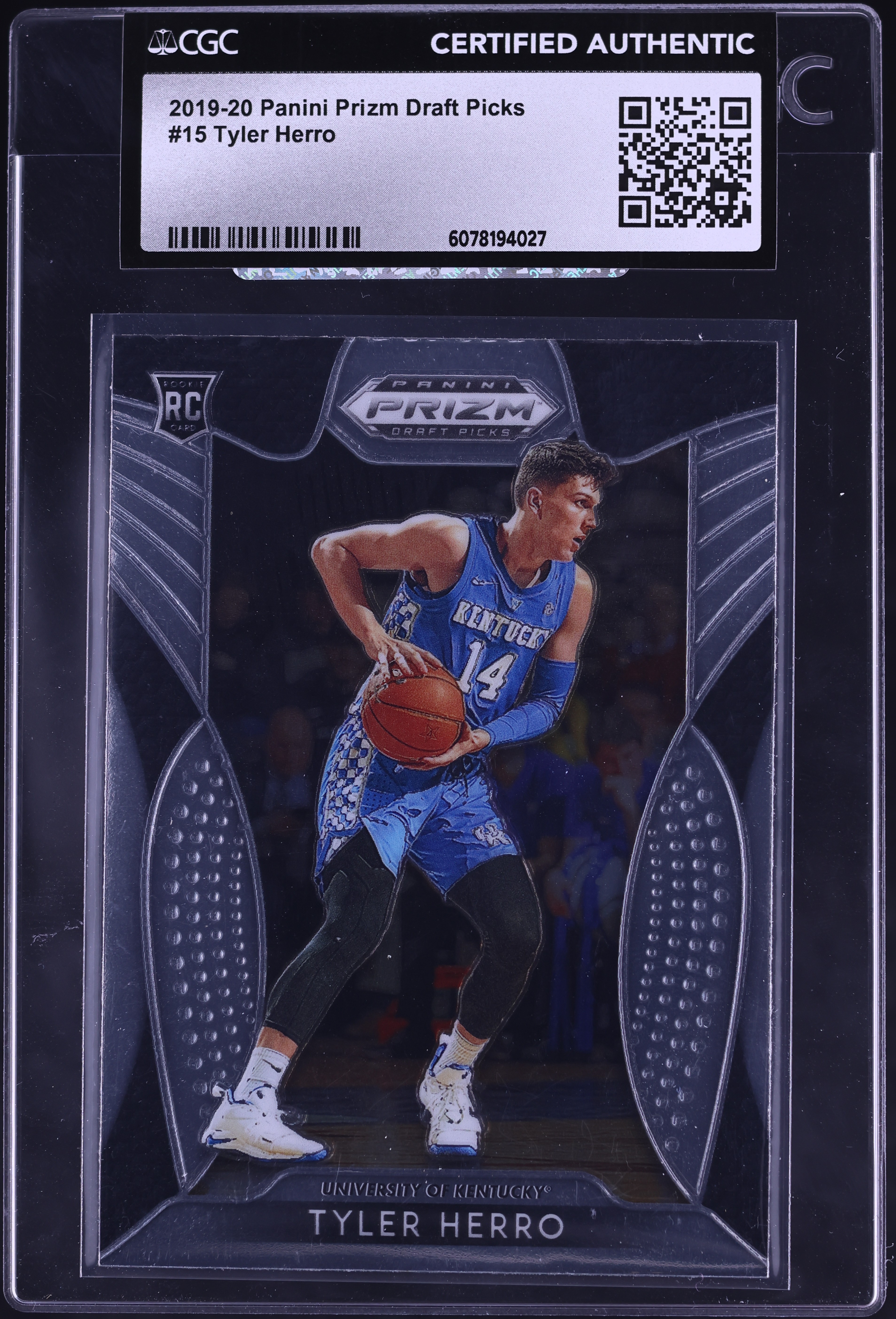 2019 Panini Prizm Draft Picks Tyler Herro ROOKIE #15 CGC
