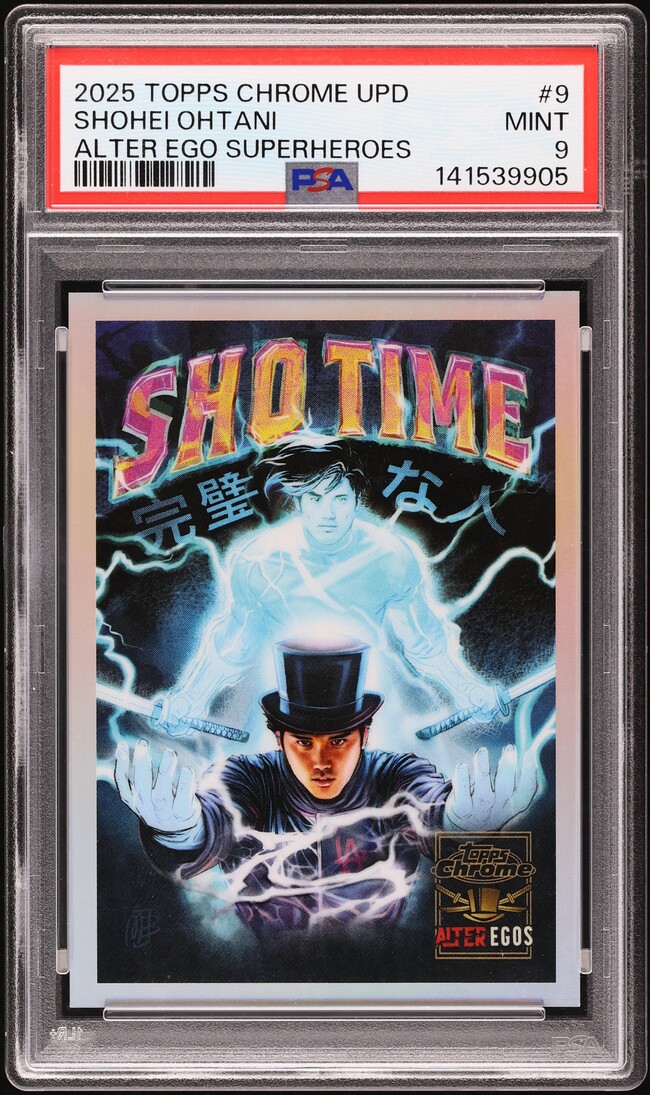 2025 Topps Chrome Update Alter Egos Superheroes Shohei Ohtani #9 PSA 9 MINT