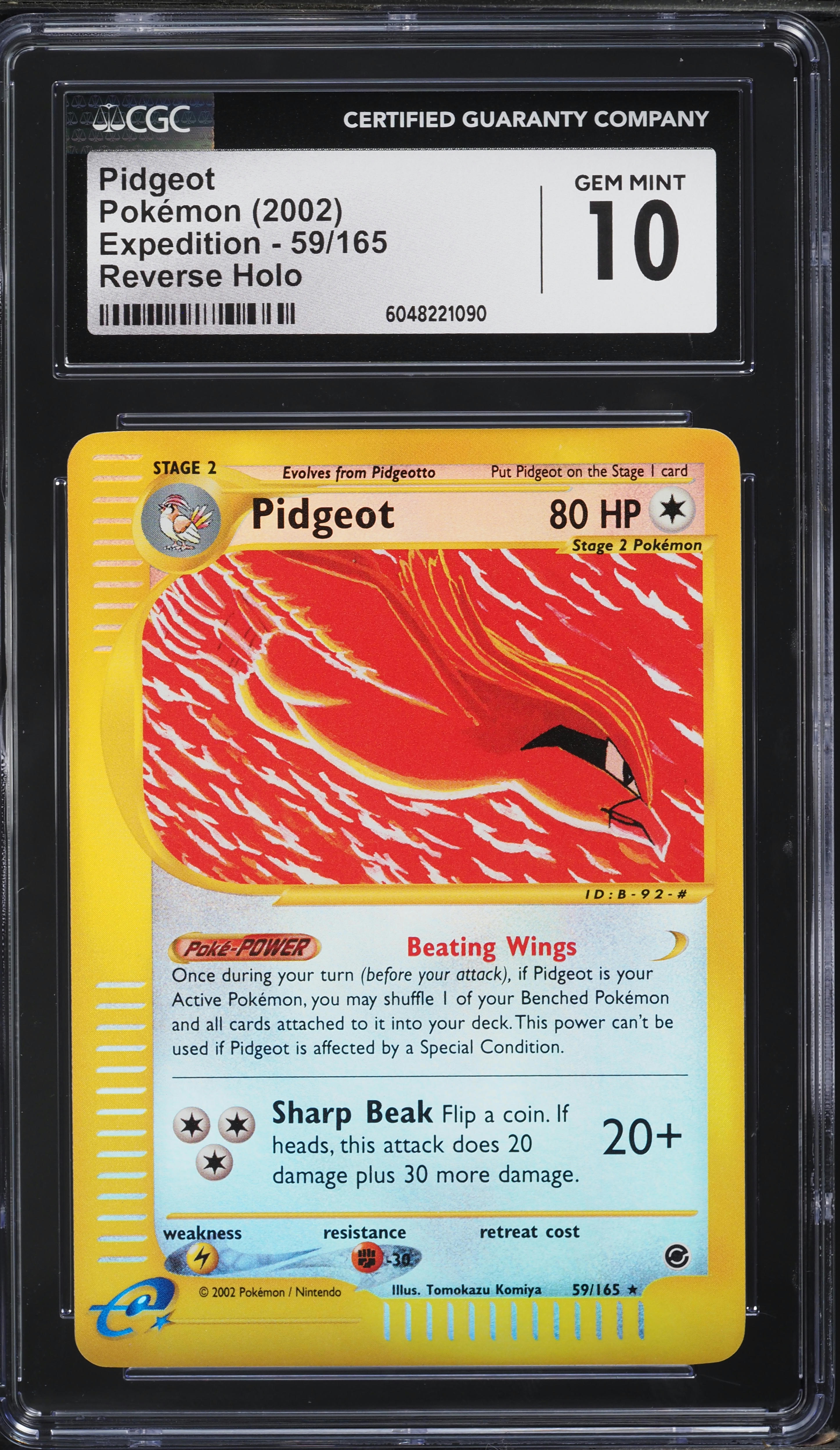 2002 Pokemon Expedition Reverse Holo Pidgeot #59 CGC 10 GEM MINT