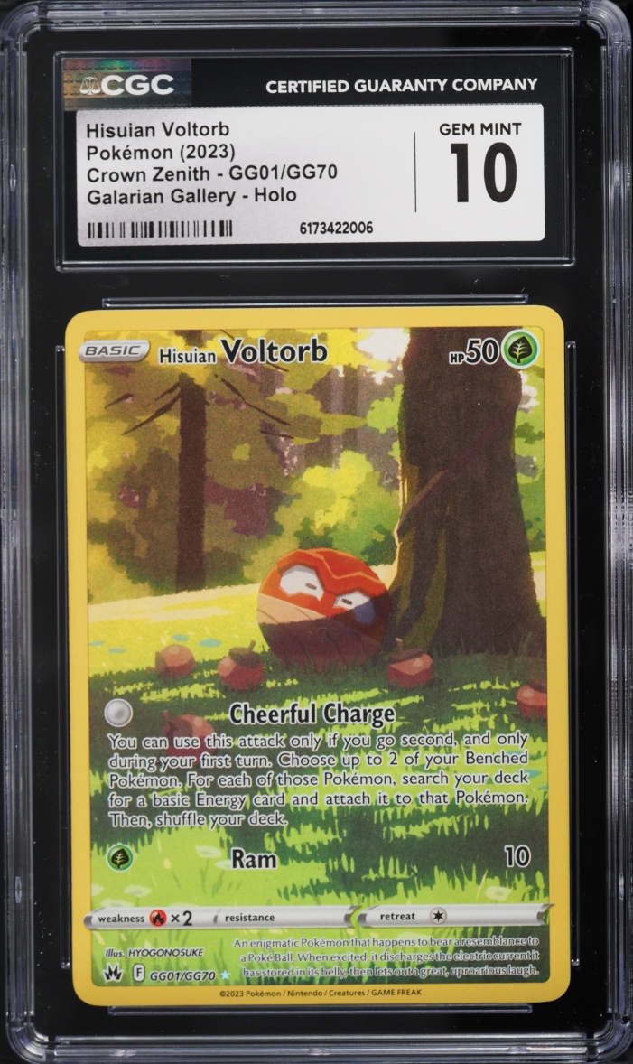 2023 Pokemon Sword & Shield Crown Zenith Galarian Gallery Full Art Hisuian Voltorb #GG01 CGC 10