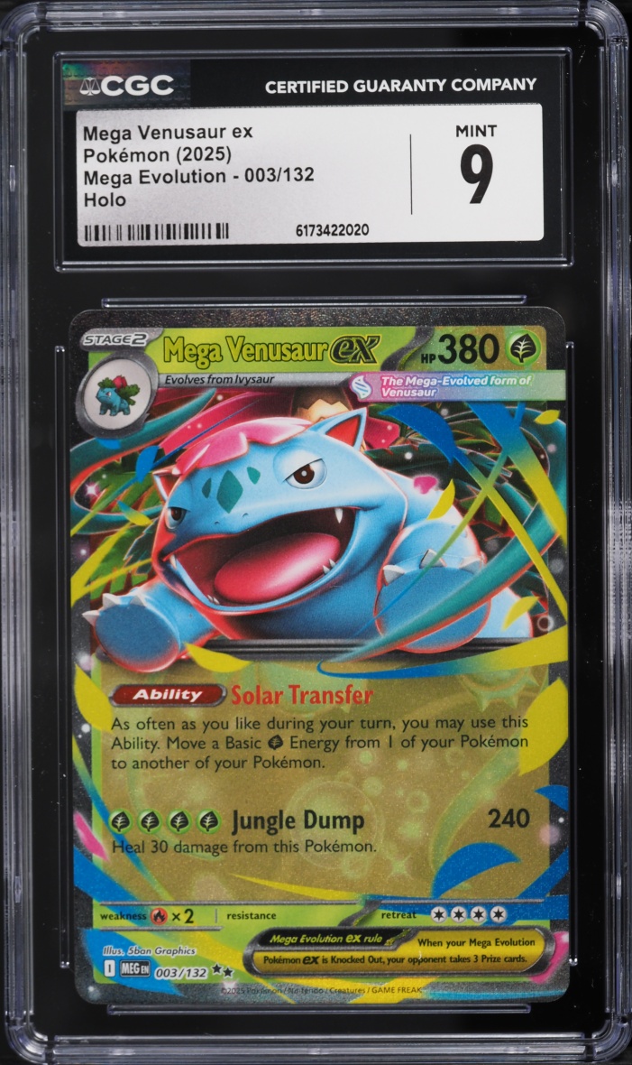 2025 Pokemon Mega Evolution Holo Mega Venusaur ex #3 CGC 9 MINT