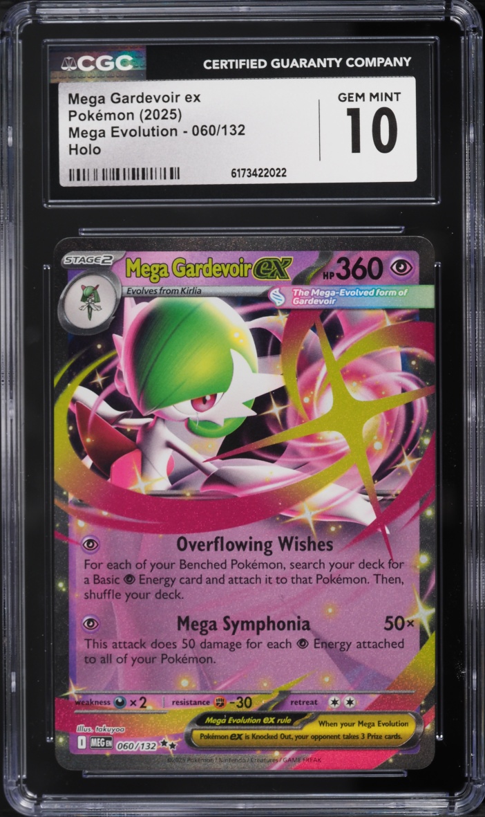 2025 Pokemon Mega Evolution Holo Mega Gardevoir EX #60 CGC 10 GEM MINT