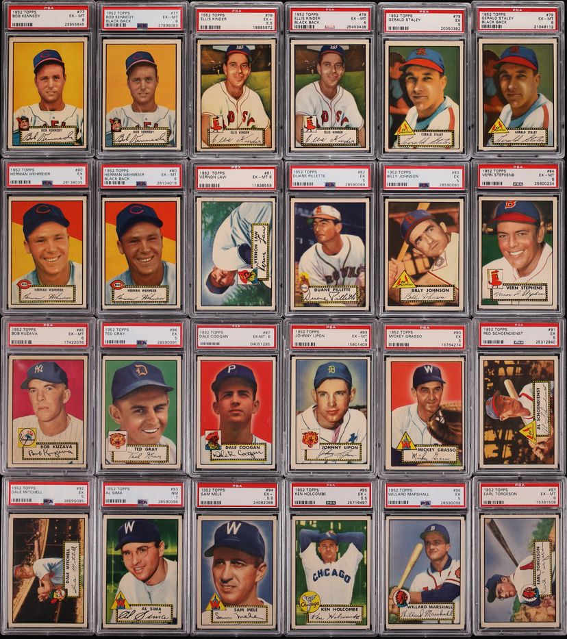 1952 Topps Mid-Grade COMPLETE MASTER SET w/ High-Numbers Mickey Mantle SGC 3.5