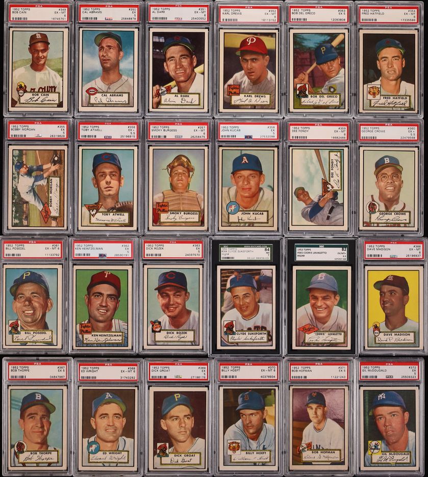 1952 Topps Mid-Grade COMPLETE MASTER SET w/ High-Numbers Mickey Mantle SGC 3.5