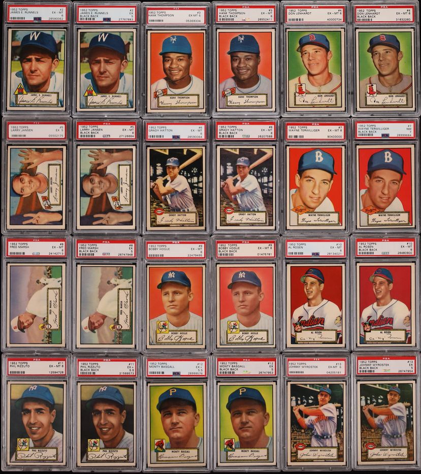 1952 Topps Mid-Grade COMPLETE MASTER SET w/ High-Numbers Mickey Mantle SGC 3.5