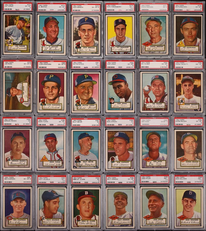 1952 Topps Mid-Grade COMPLETE MASTER SET w/ High-Numbers Mickey Mantle SGC 3.5