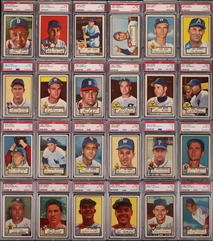 1952 Topps Mid-Grade COMPLETE MASTER SET w/ High-Numbers Mickey Mantle SGC 3.5