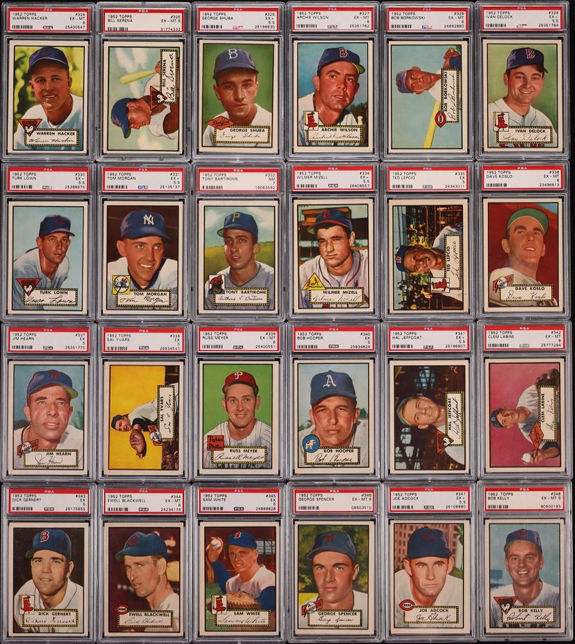 1952 Topps Mid-Grade COMPLETE MASTER SET w/ High-Numbers Mickey Mantle SGC 3.5