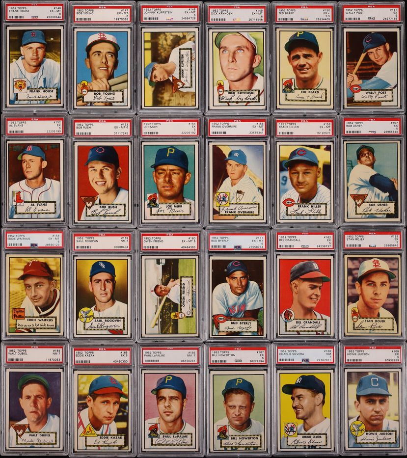 1952 Topps Mid-Grade COMPLETE MASTER SET w/ High-Numbers Mickey Mantle SGC 3.5