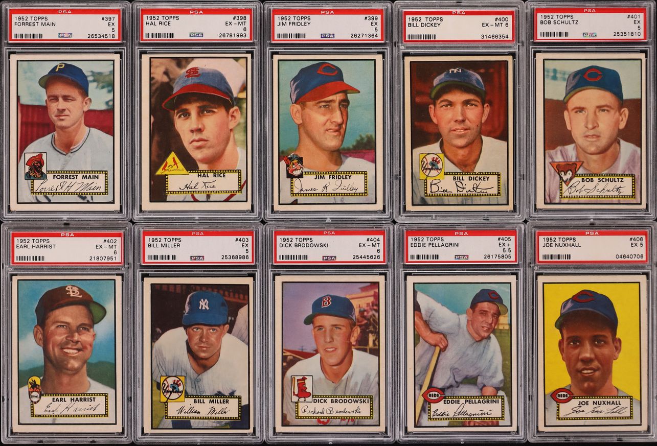 1952 Topps Mid-Grade COMPLETE MASTER SET w/ High-Numbers Mickey Mantle SGC 3.5