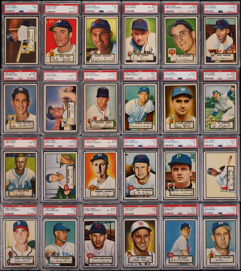 1952 Topps Mid-Grade COMPLETE MASTER SET w/ High-Numbers Mickey Mantle SGC 3.5