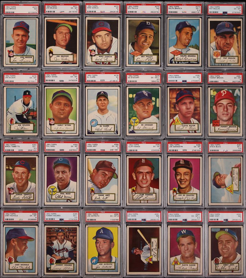 1952 Topps Mid-Grade COMPLETE MASTER SET w/ High-Numbers Mickey Mantle SGC 3.5