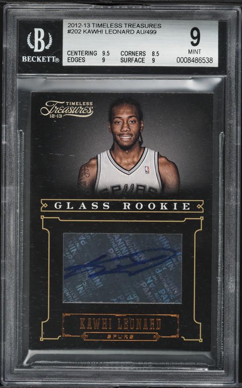 2012 Select Silver Prizm Kawhi Leonard ROOKIE AUTO /199 #178 BGS