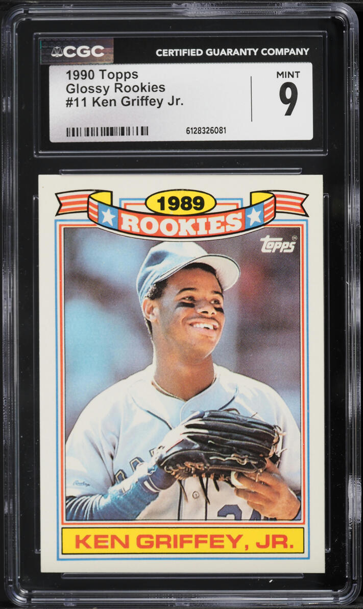 1990 Topps Glossy Rookies Ken Griffey Jr. #11 CGC 9 MINT