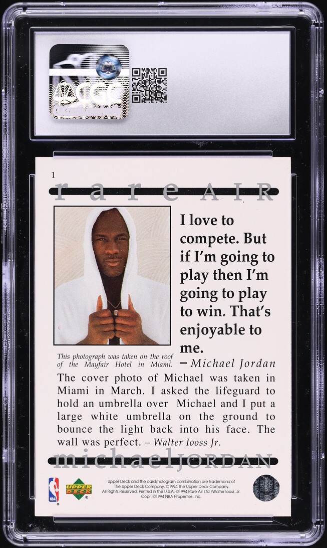 1994 Upper Deck Rare Air Michael Jordan #1 CGC 7.5 NRMT+