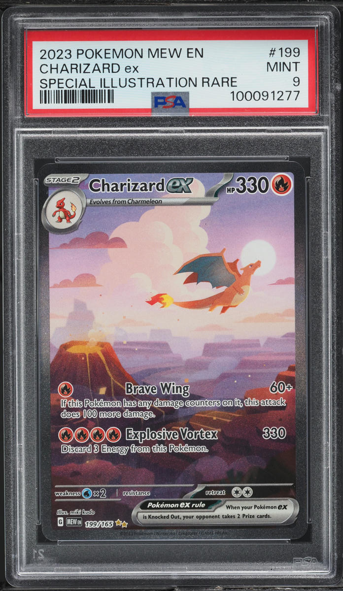 2023 Pokemon Scarlet & Violet 151 Art Rare Charizard ex #199 PSA 9 MINT ...