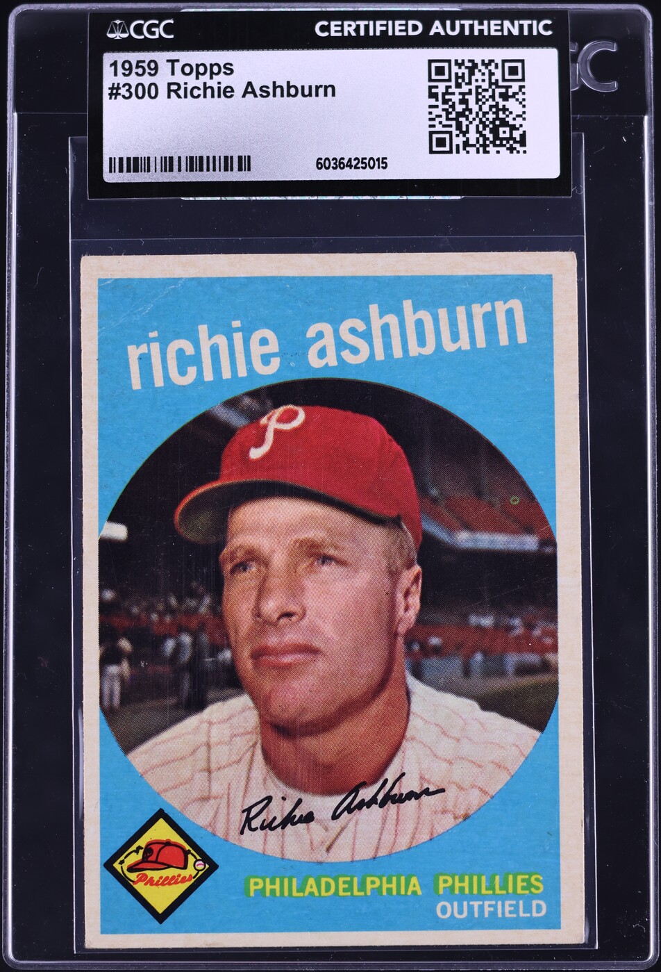 1959 Topps Richie Ashburn #300 CGC AUTH