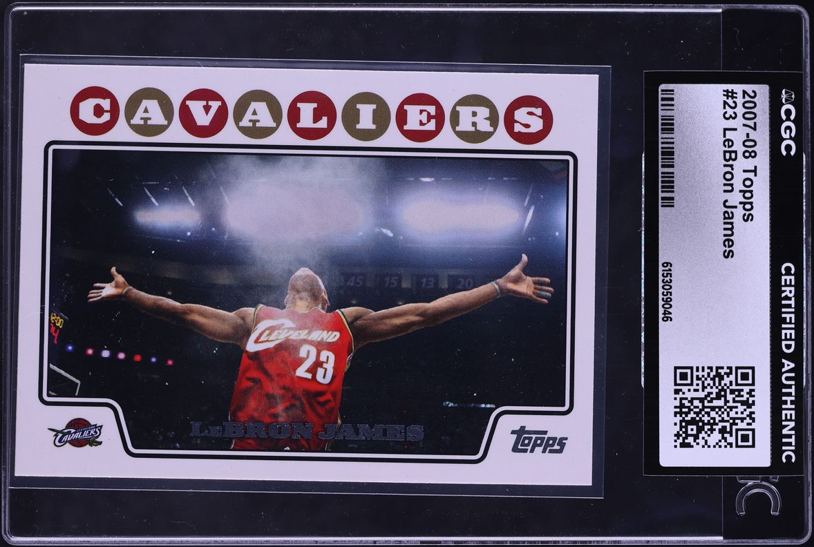 2007 Topps Basketball LeBron James #23 CGC AUTH