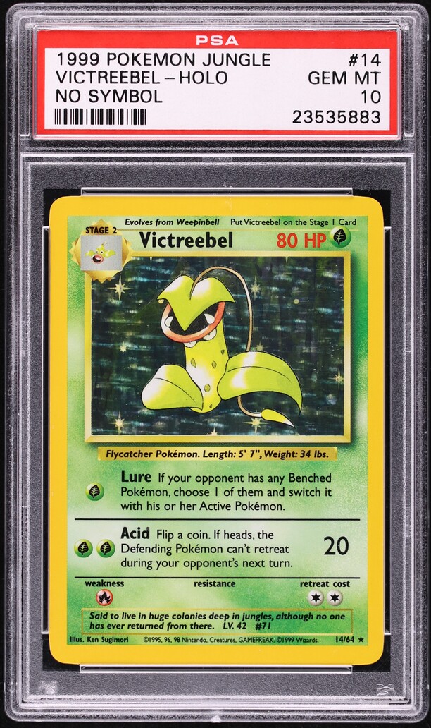 1999 Pokemon Jungle No Symbol Holo Victreebel #14 PSA 10 GEM MINT