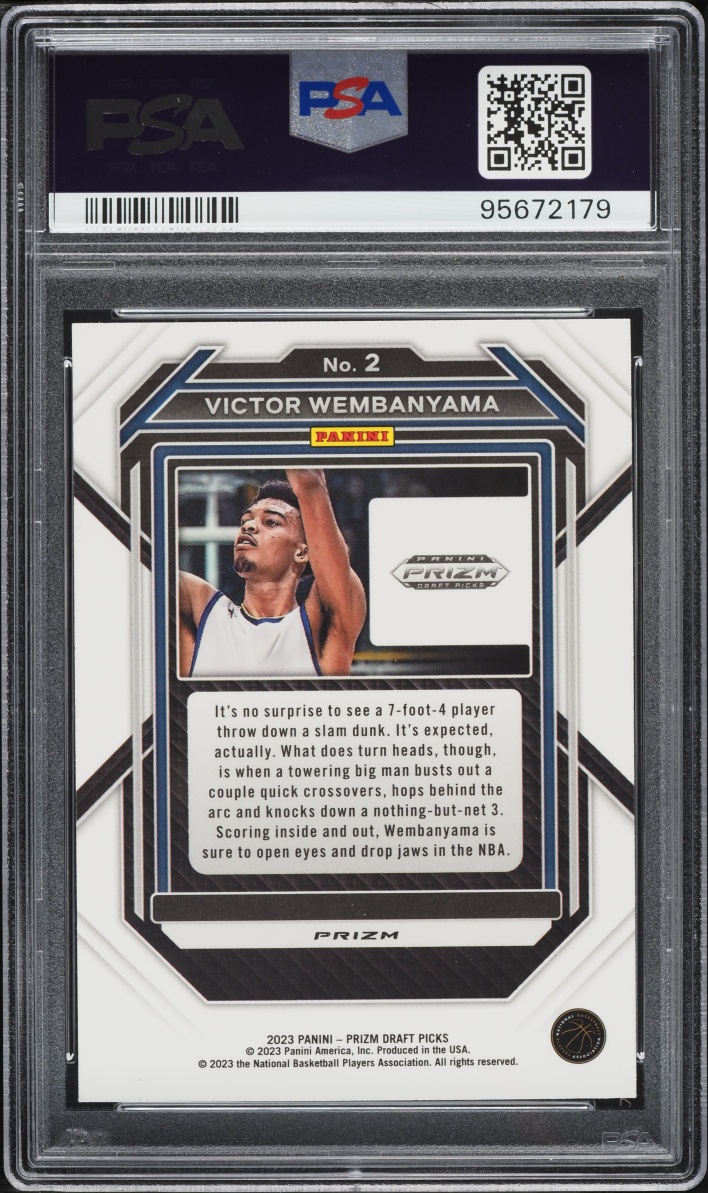 2023 Panini Prizm Draft Picks Red Ice Victor Wembanyama ROOKIE #2 PSA 10 GEM MINT
